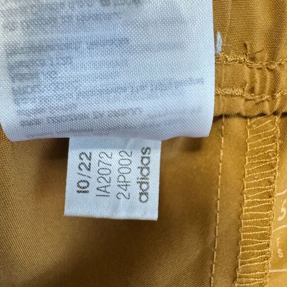 Adidas Trio League Soccer Woven‎ Pants Men's S Gold White Stripe Pockets - Picture 4 of 7